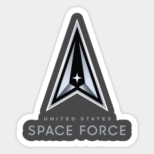 Space Force Official Logo - Black & White Version Sticker